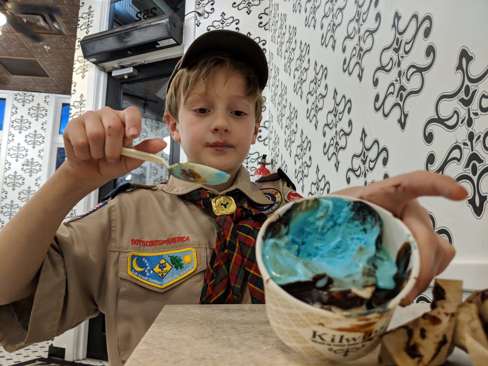 Stop removing hats at meals