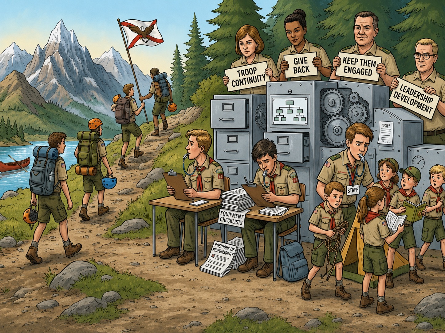 High schoolers are not troop staff